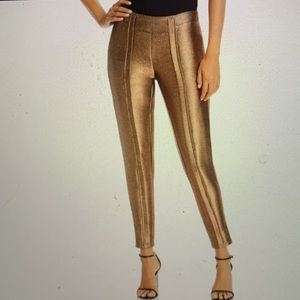 Ramy Brook Gold Lame "Lucinda" Pants size 8